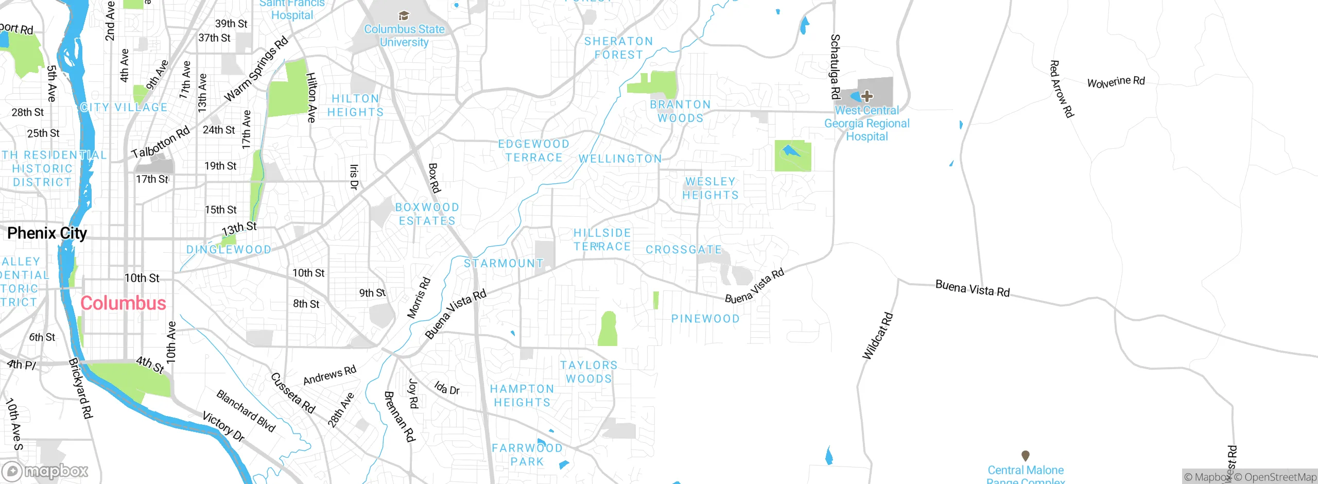 Map showing approximate location