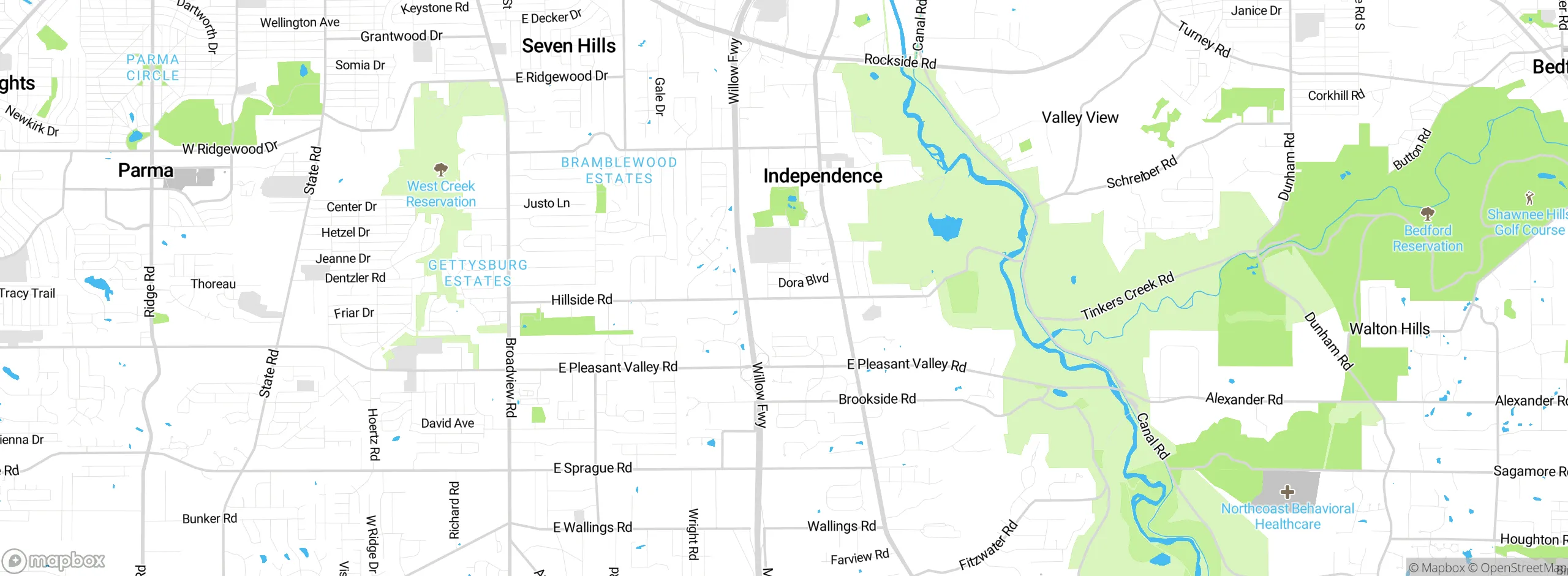 Map showing approximate location