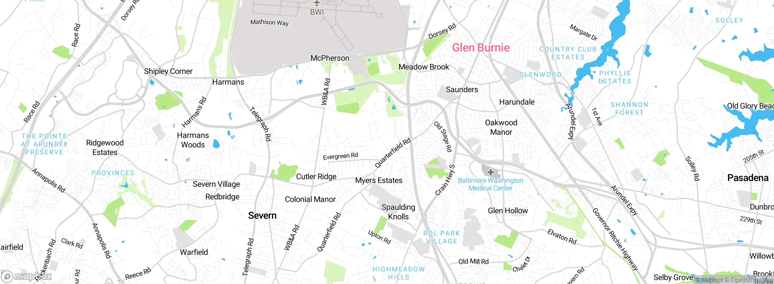 Map showing approximate location