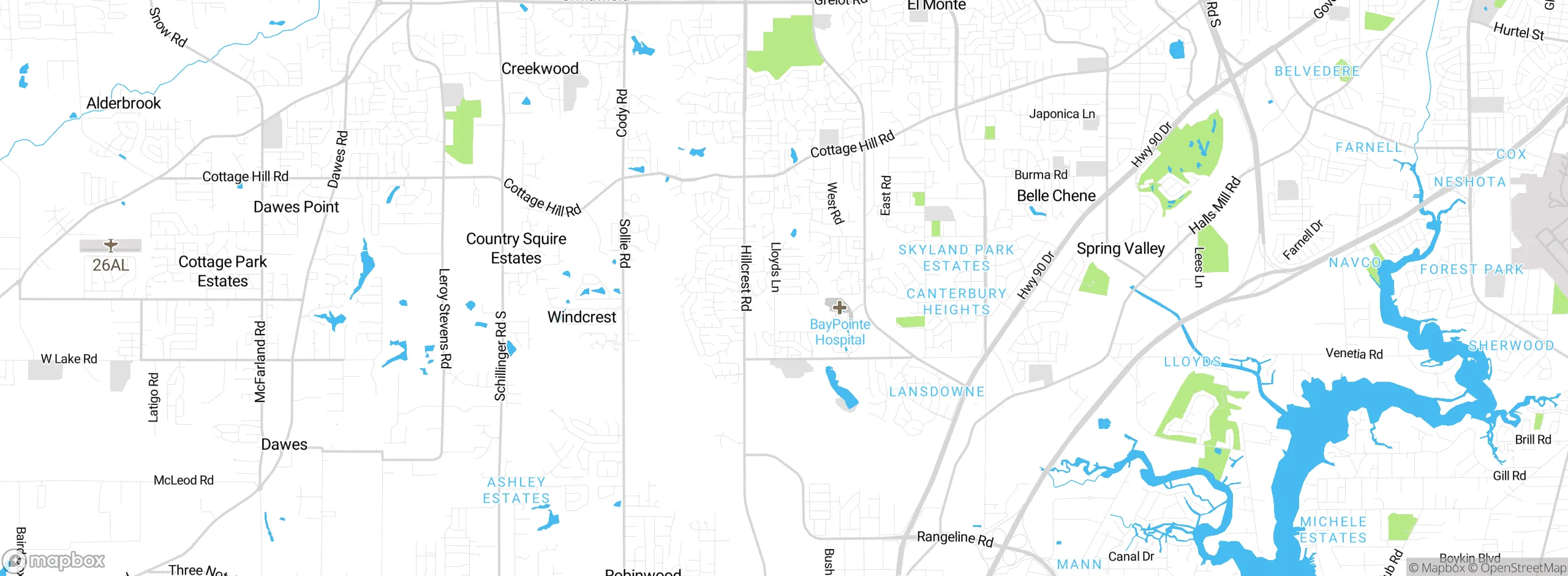Map showing approximate location