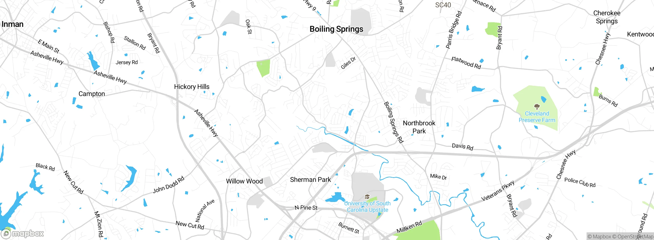 Map showing approximate location