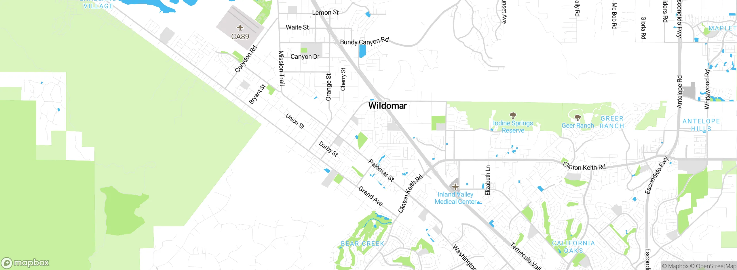Map showing approximate location