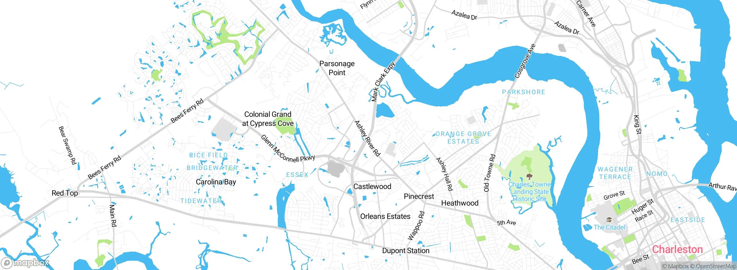 Map showing approximate location
