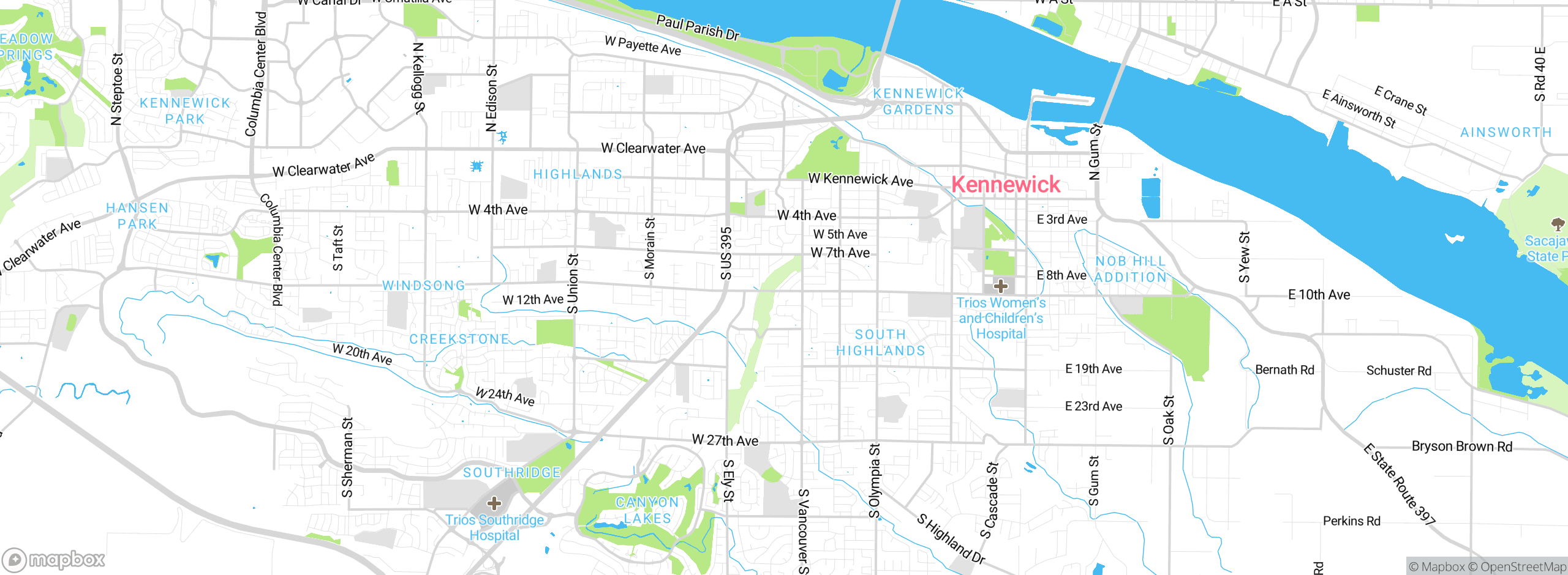 Map showing approximate location