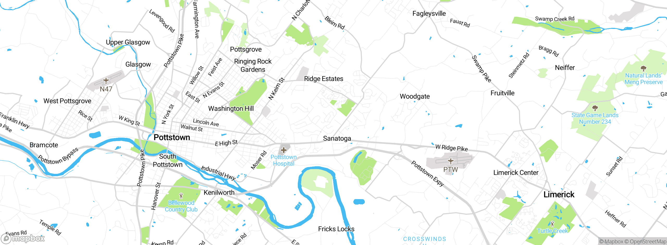 Map showing approximate location