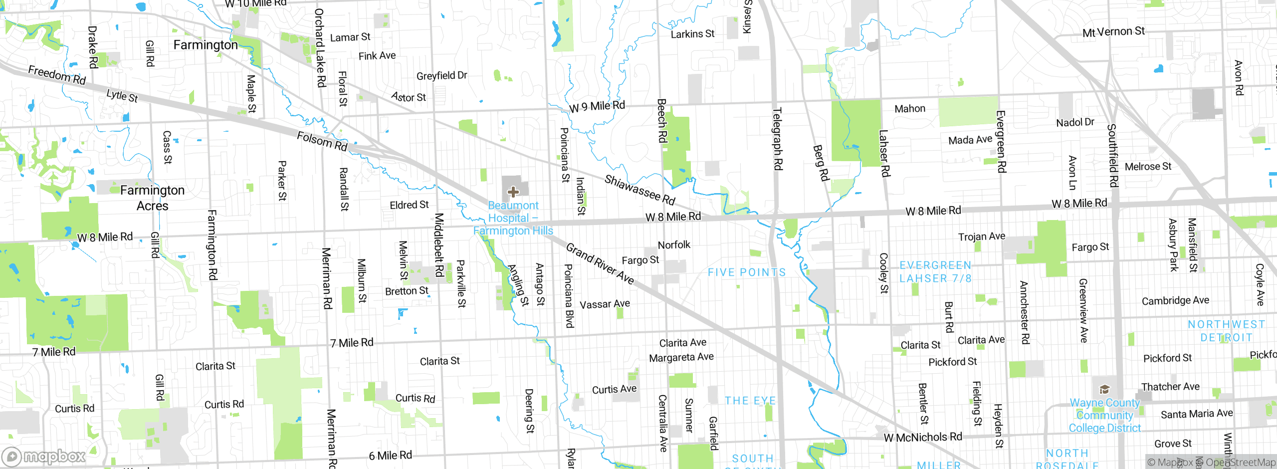 Map showing approximate location