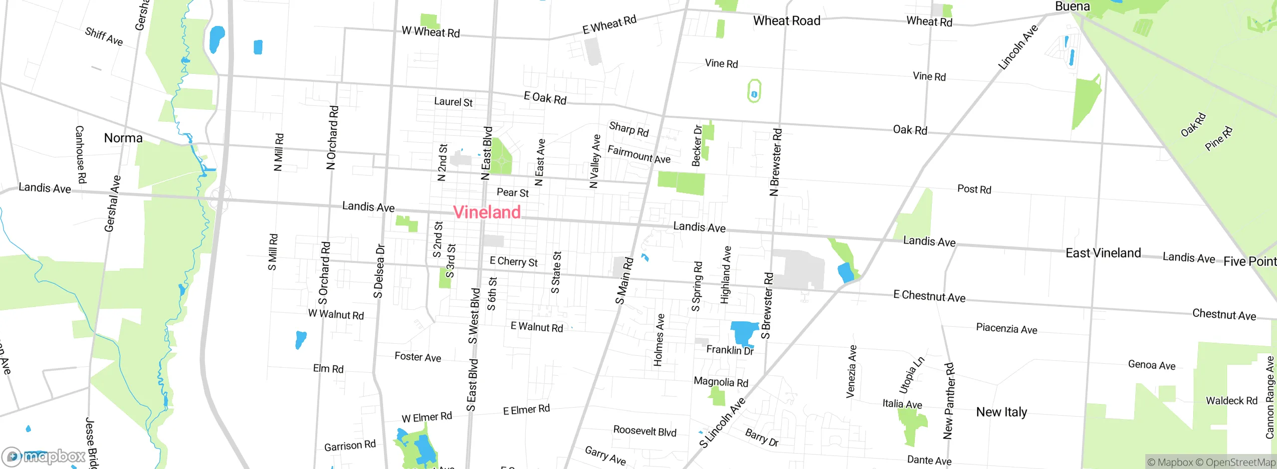 Map showing approximate location