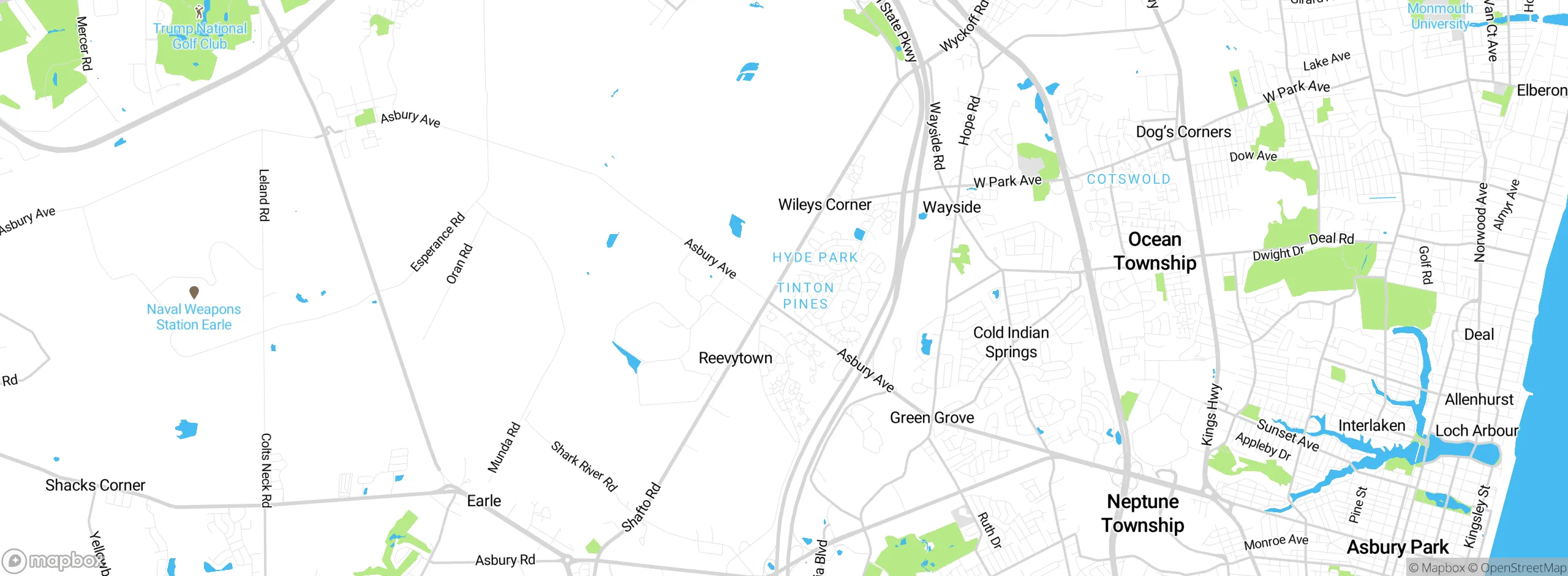 Map showing approximate location