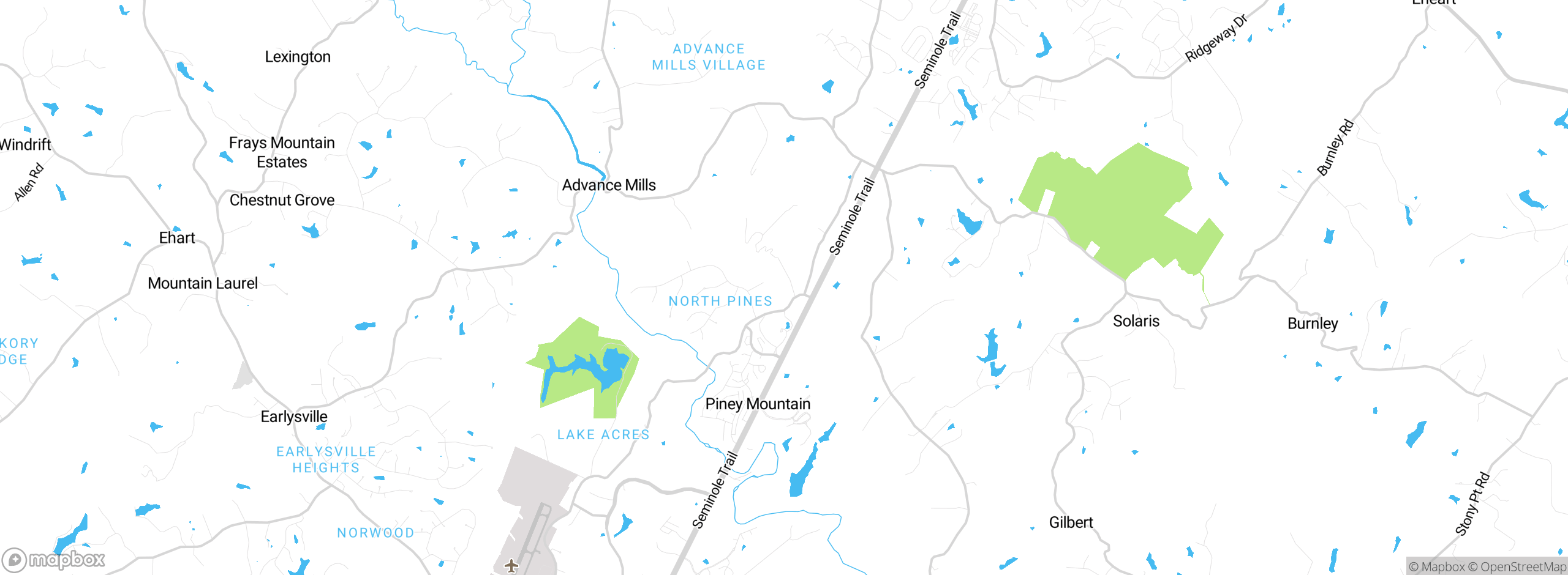 Map showing approximate location