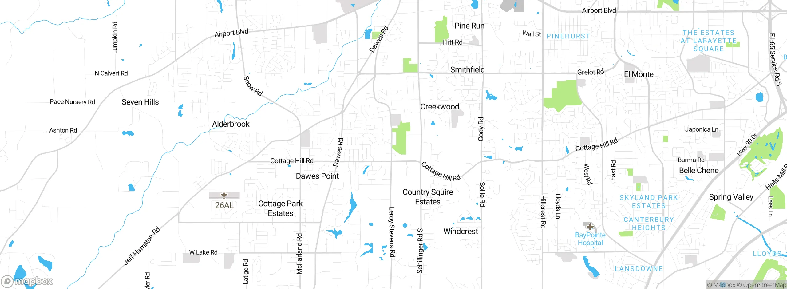 Map showing approximate location