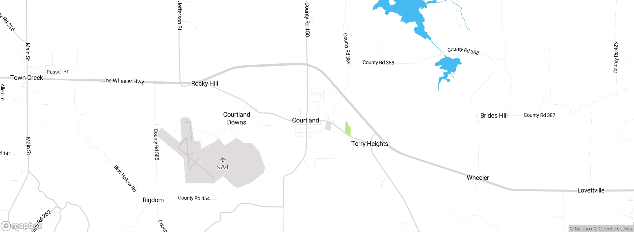 Map showing approximate location