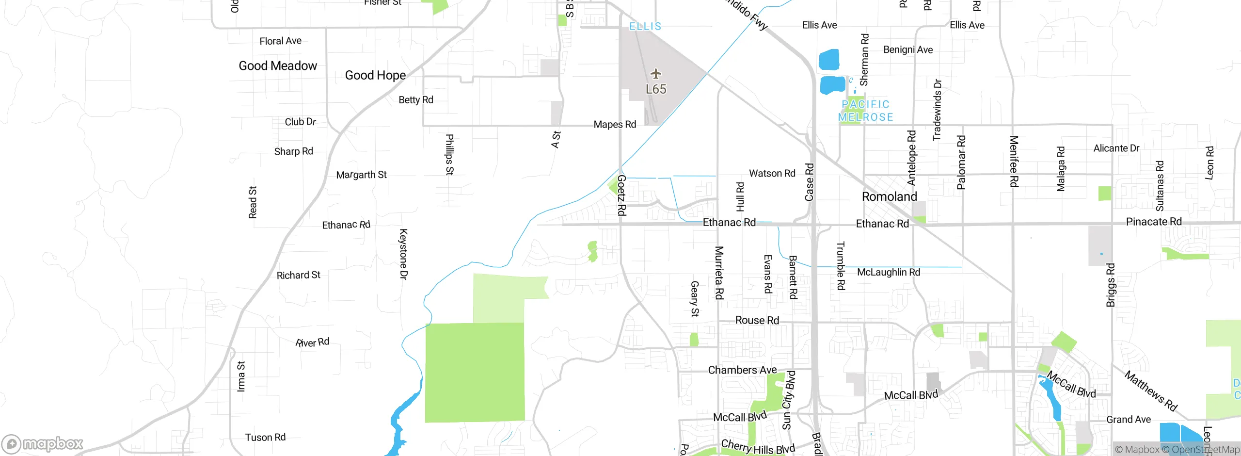 Map showing approximate location