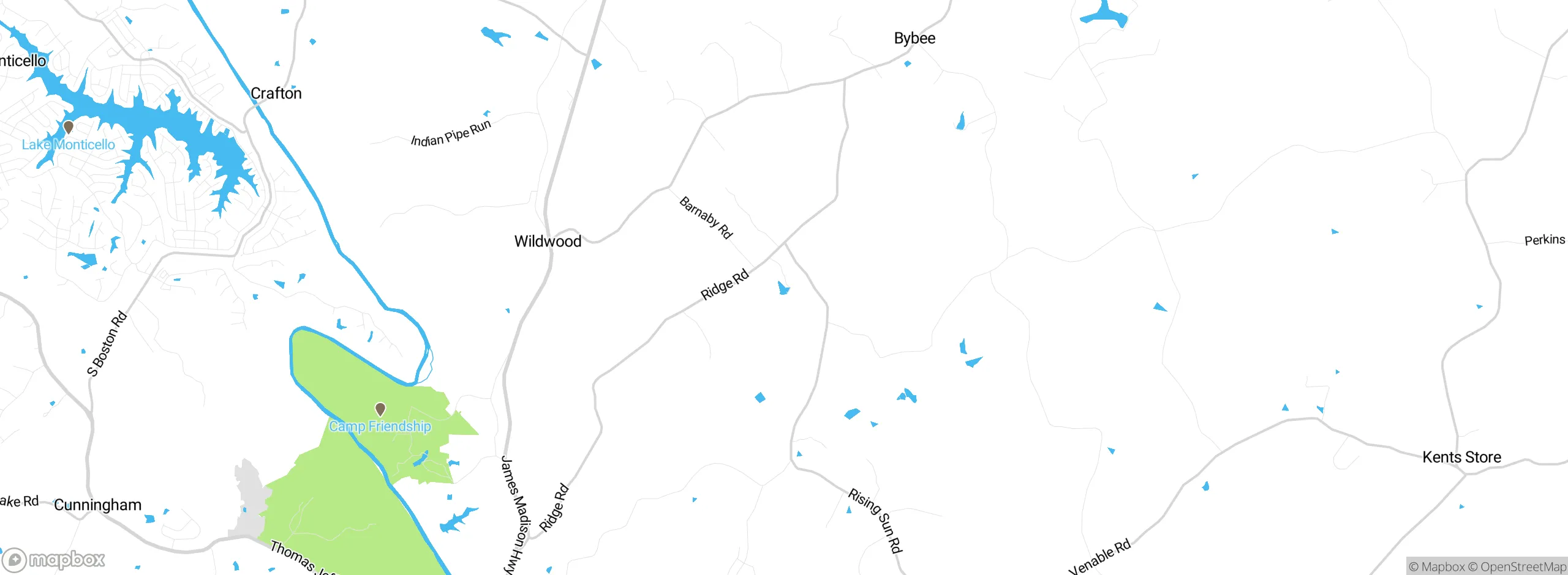 Map showing approximate location