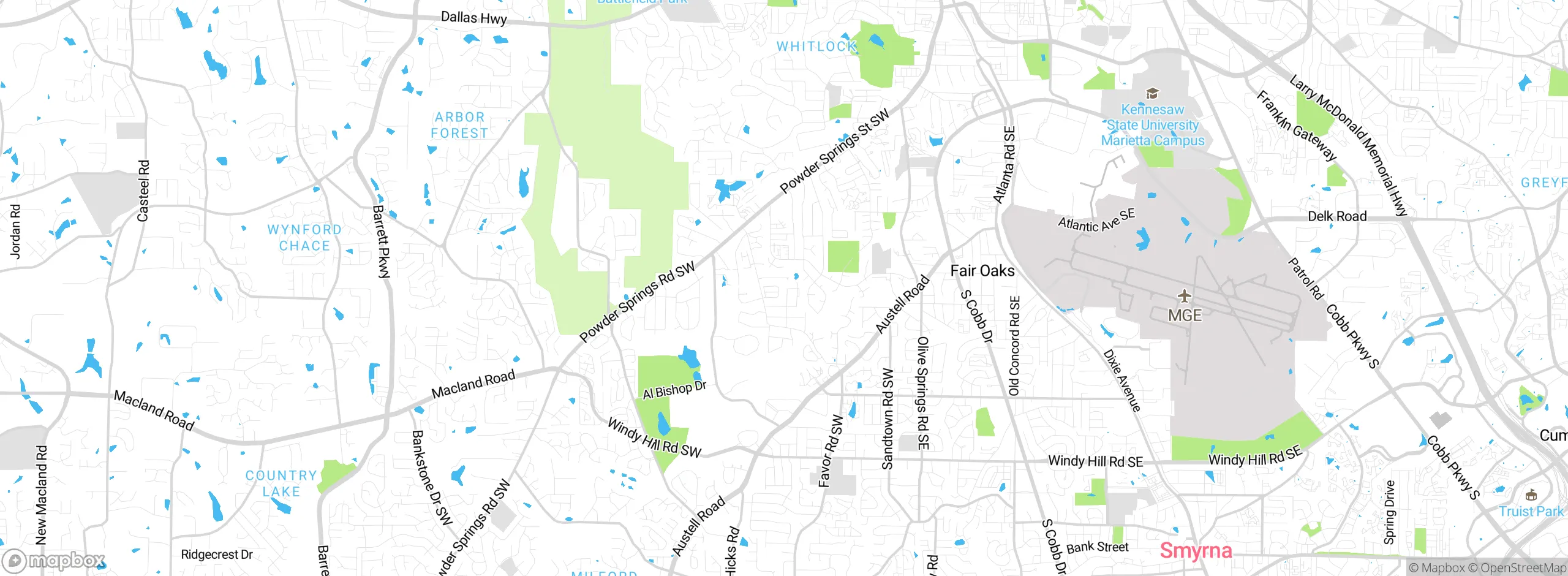 Map showing approximate location