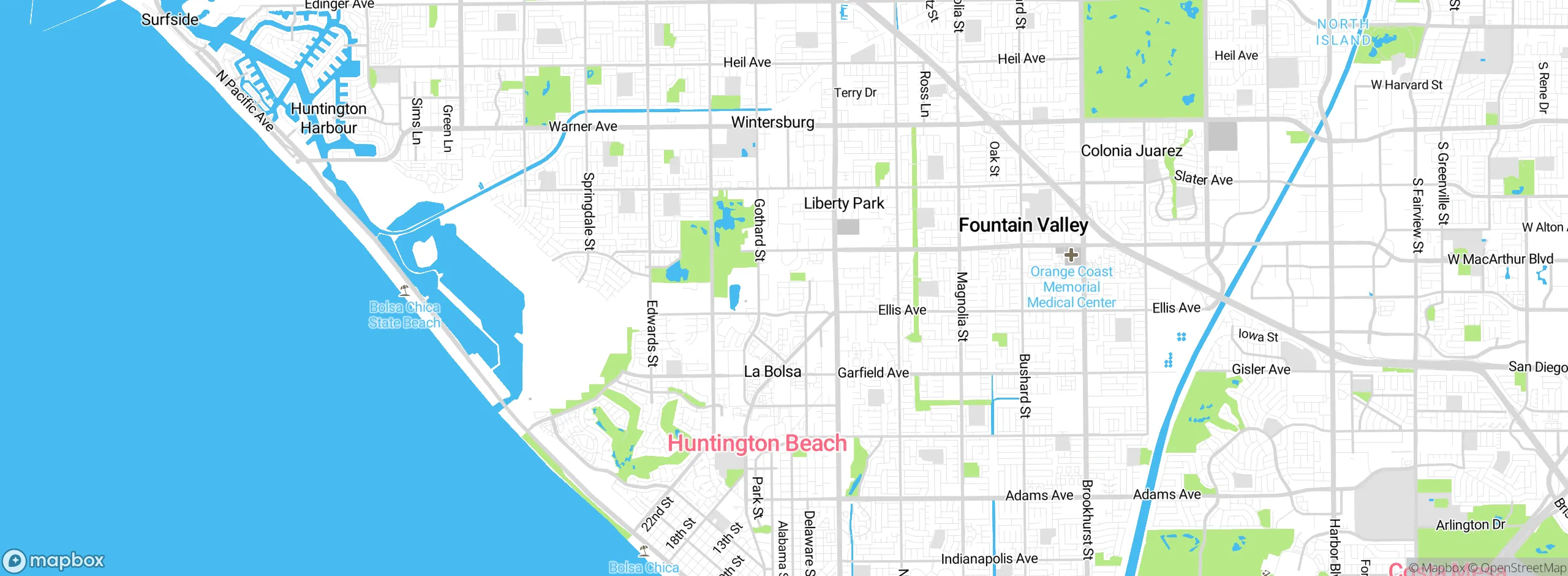 Map showing approximate location