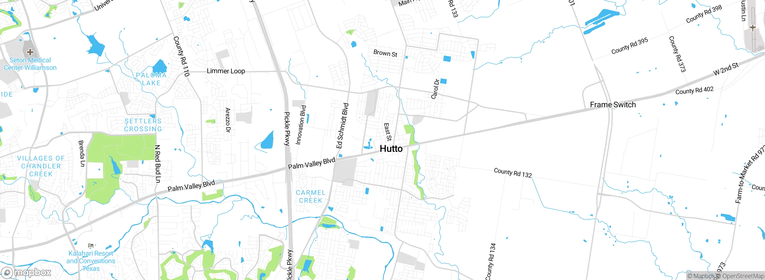 Map showing approximate location