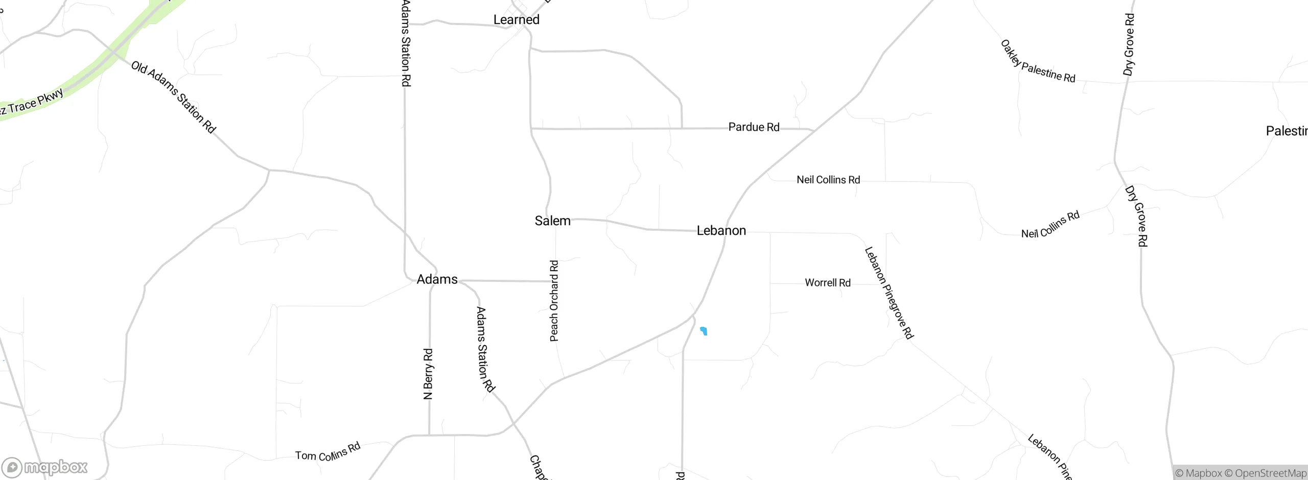 Map showing approximate location