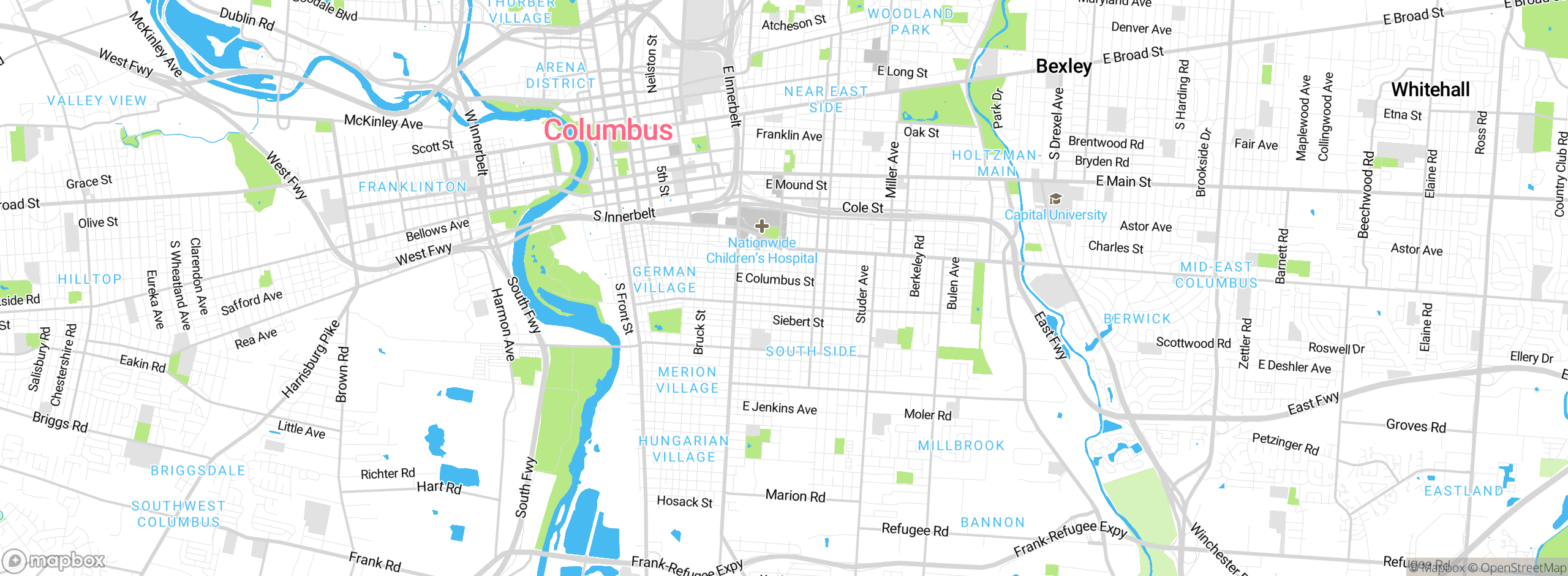 Map showing approximate location
