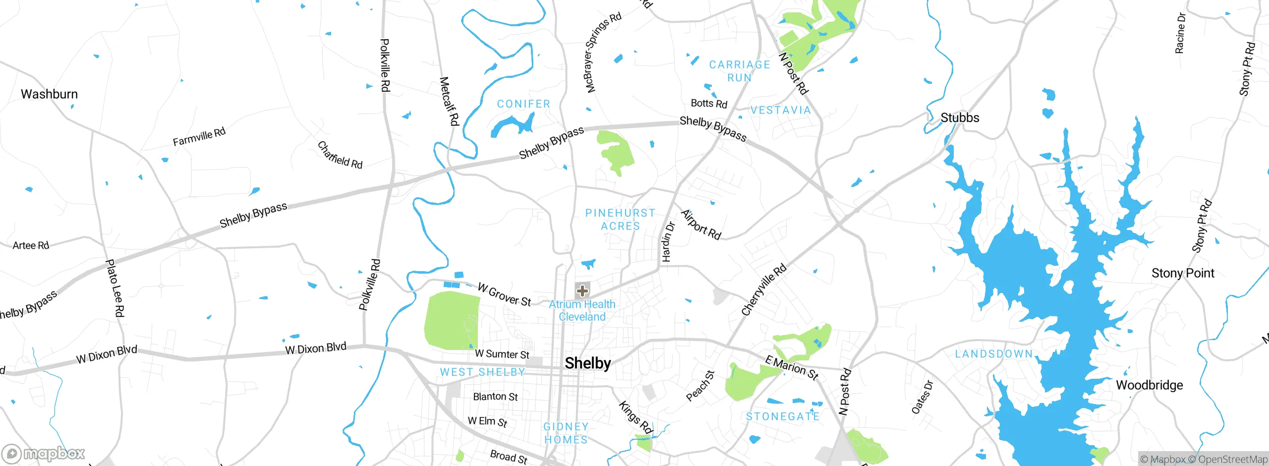 Map showing approximate location