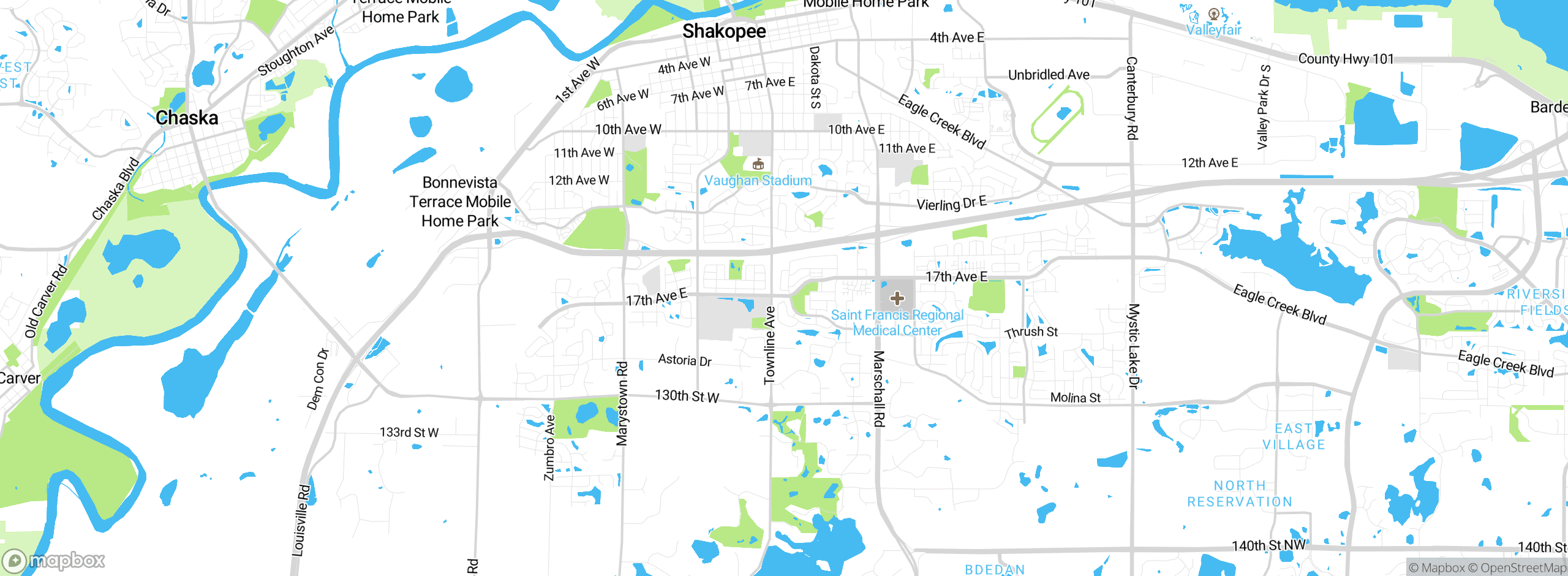 Map showing approximate location