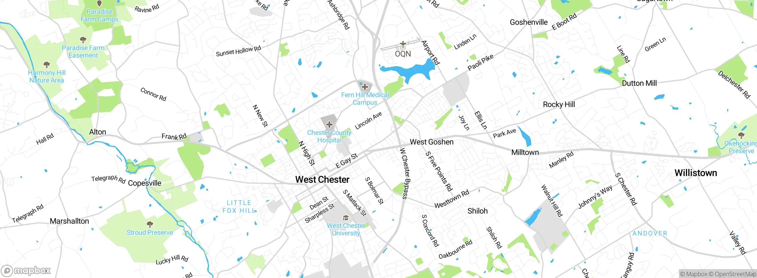 Map showing approximate location