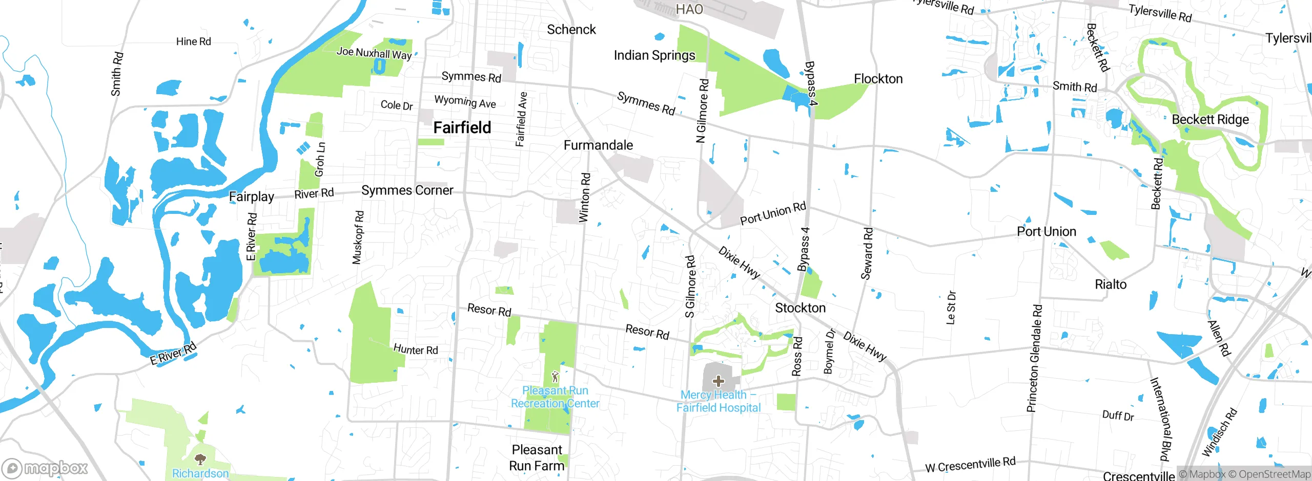 Map showing approximate location