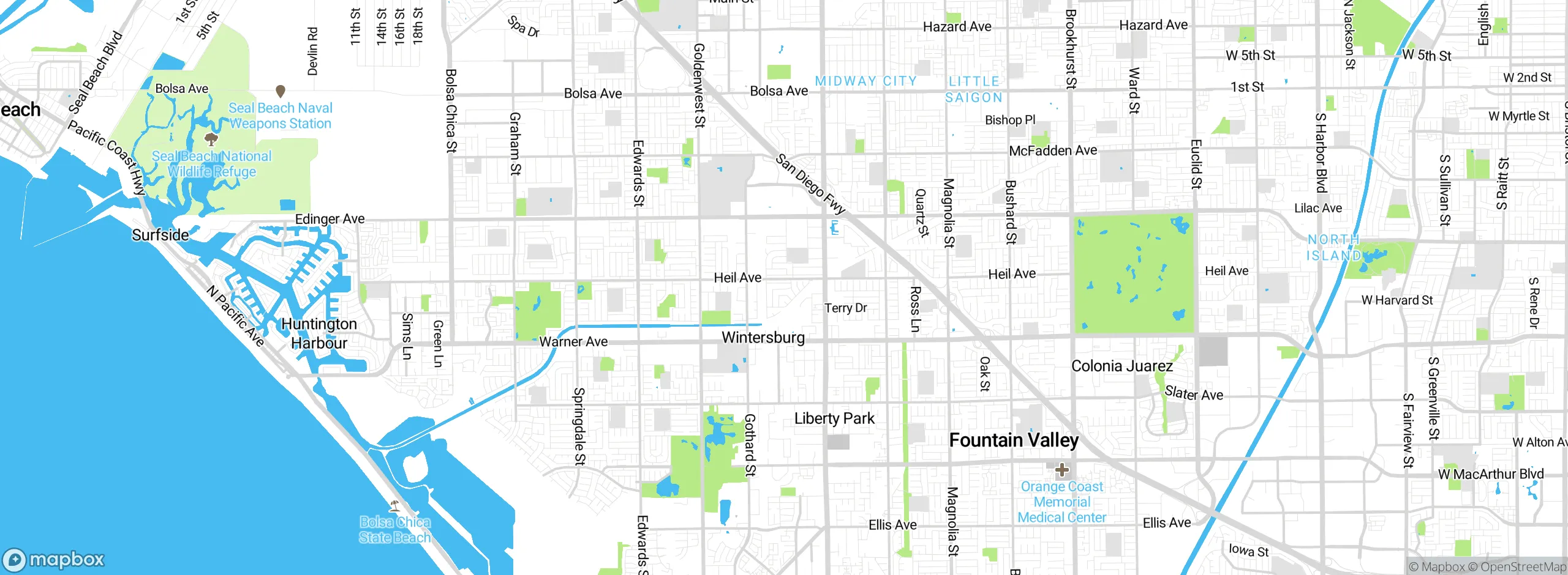 Map showing approximate location