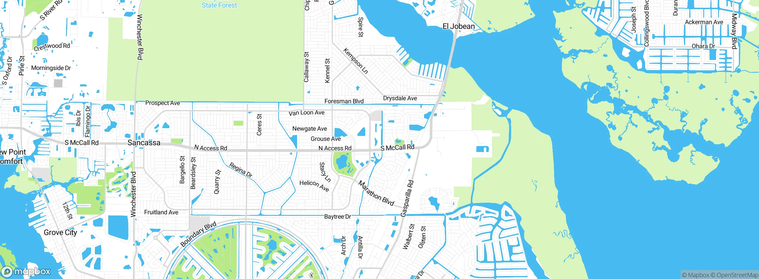 Map showing approximate location