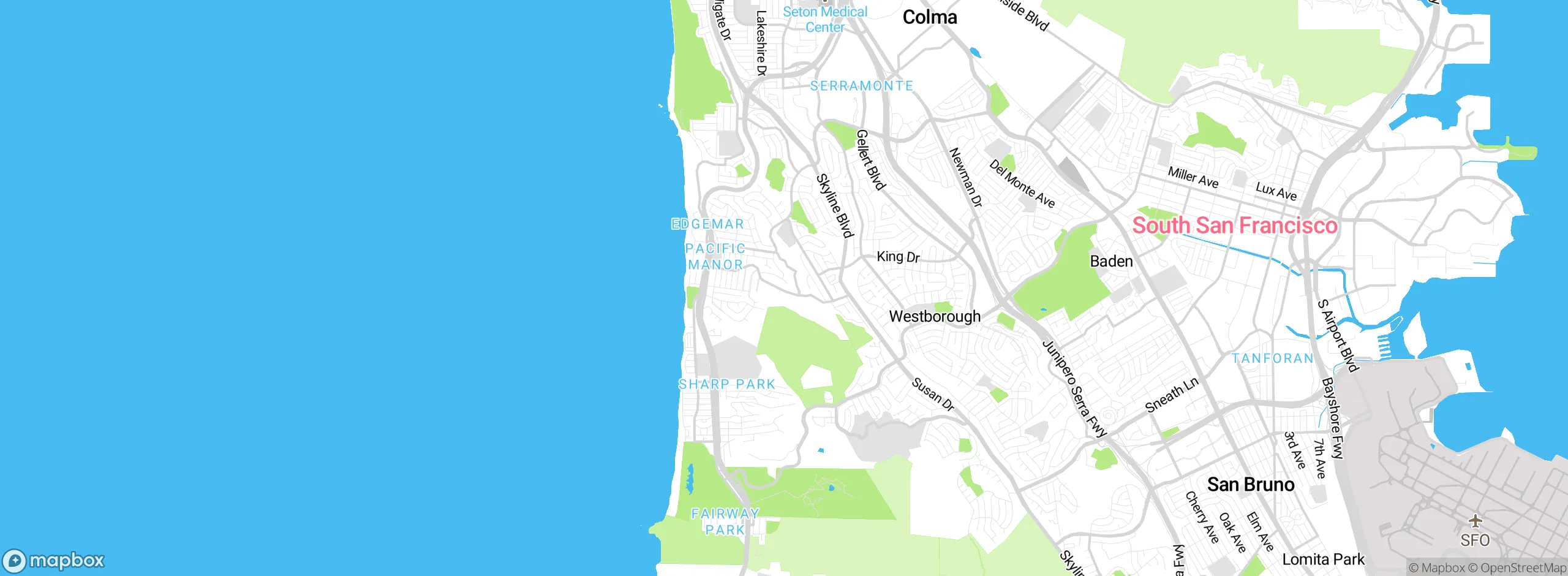 Map showing approximate location