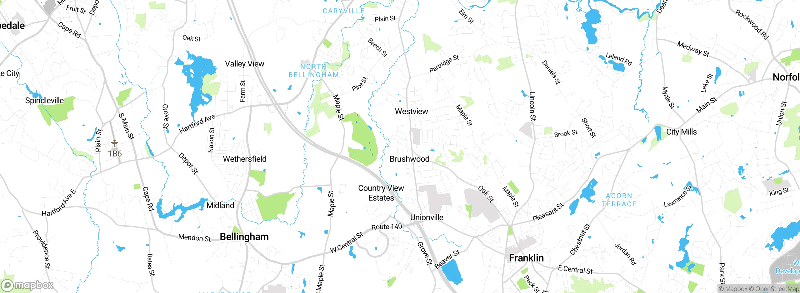 Map showing approximate location