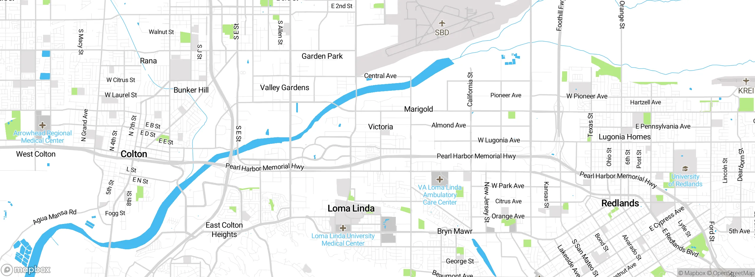 Map showing approximate location