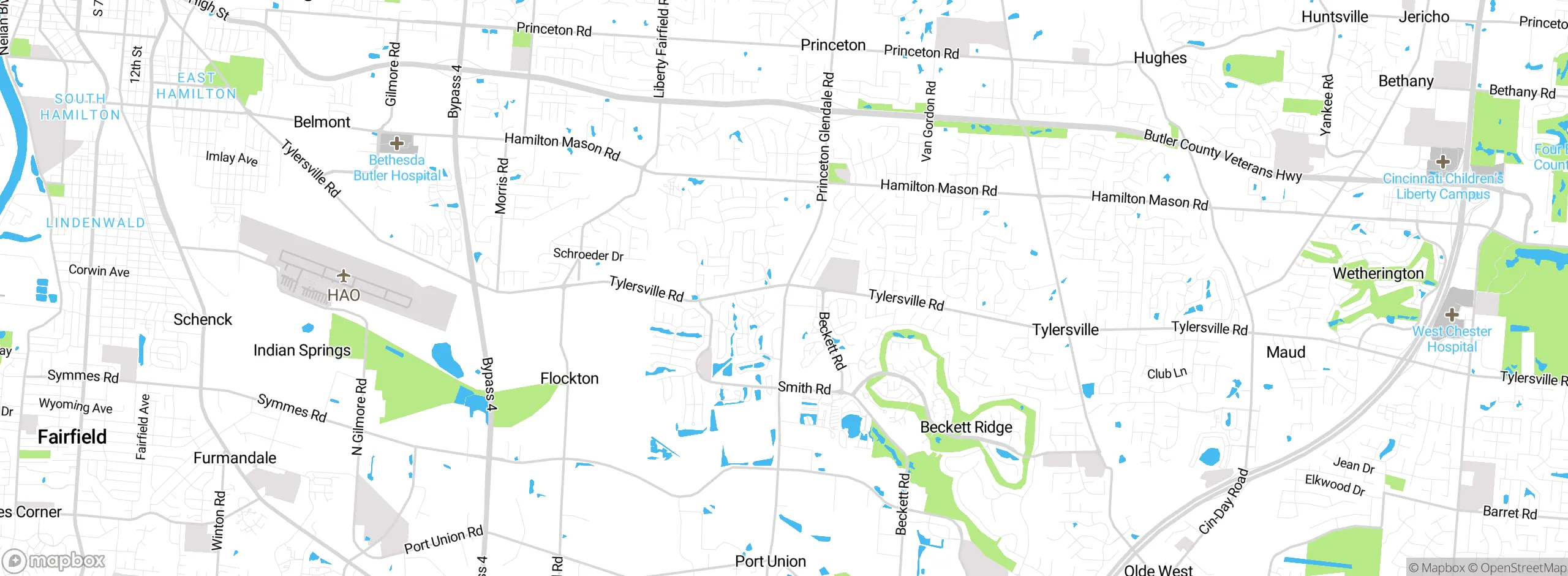 Map showing approximate location