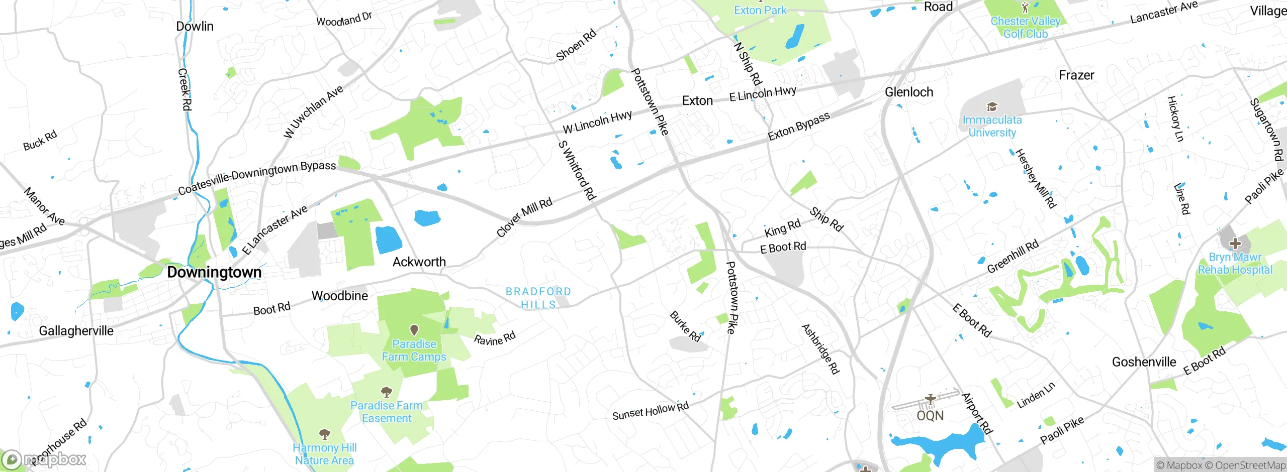 Map showing approximate location