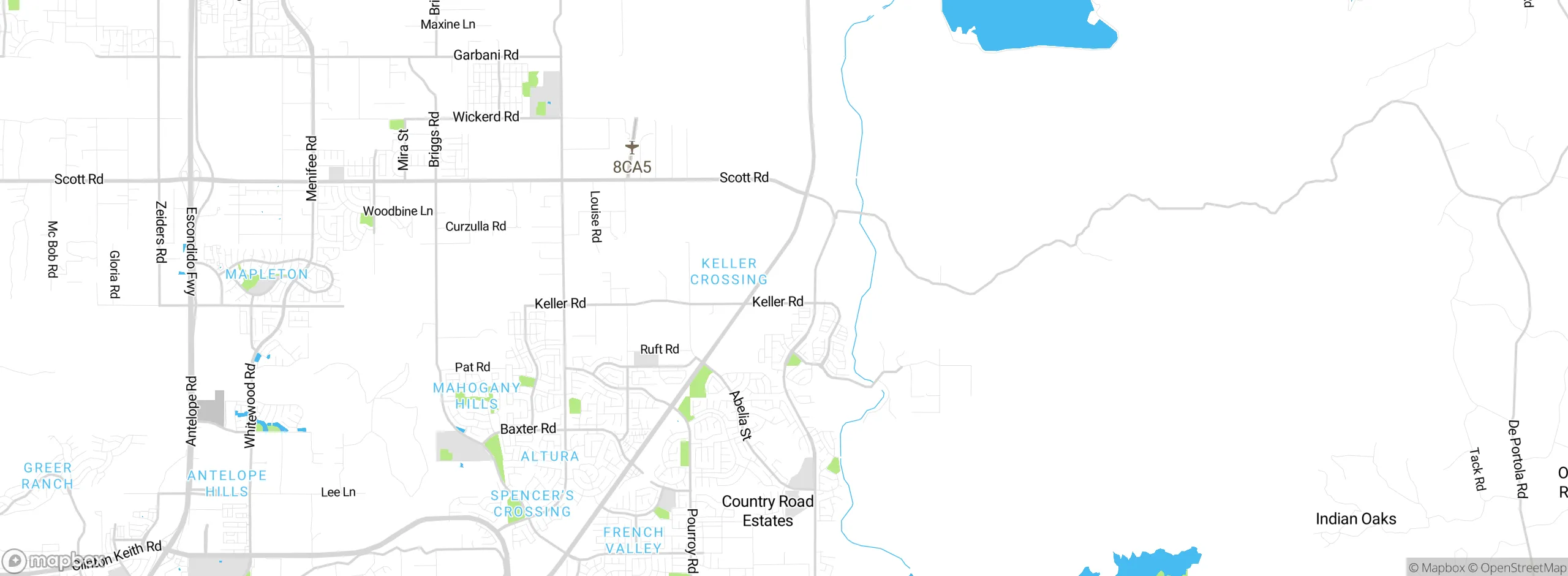 Map showing approximate location