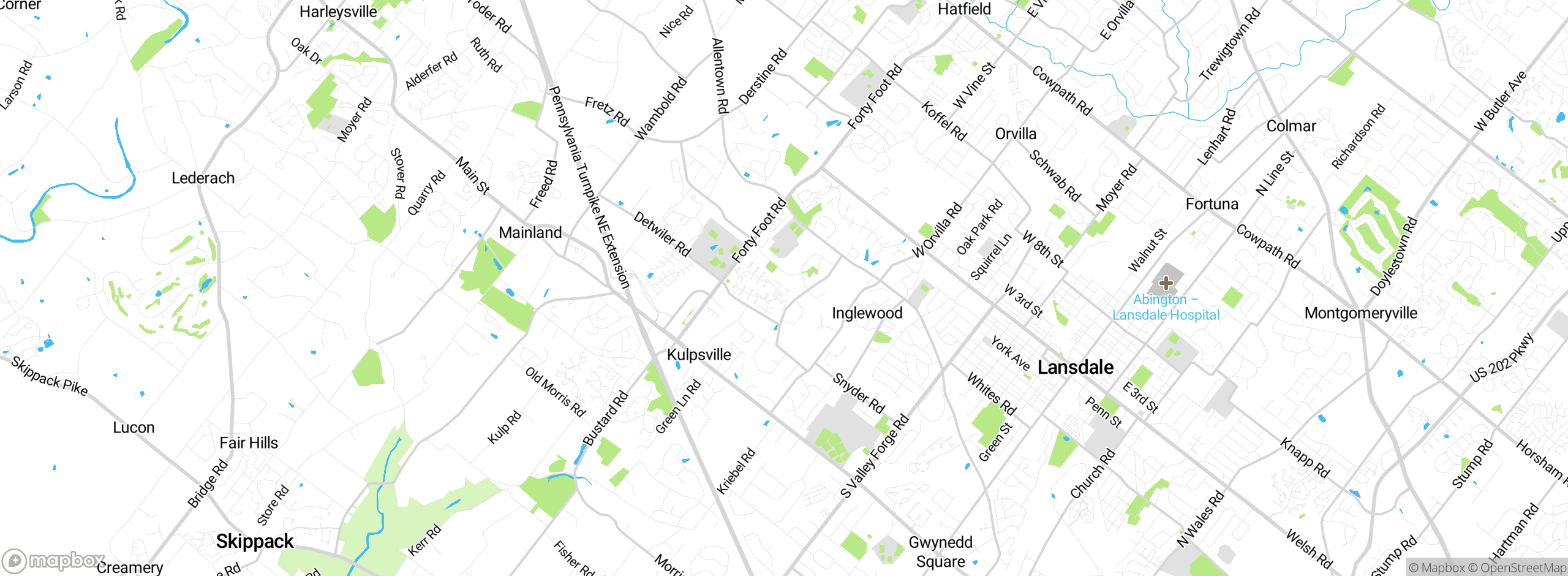 Map showing approximate location