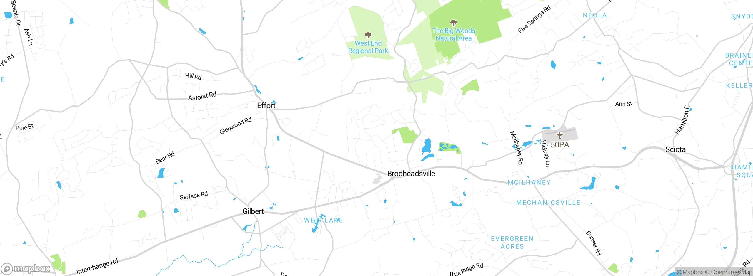 Map showing approximate location