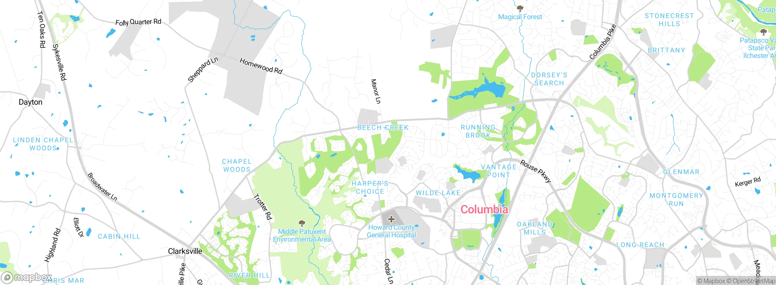 Map showing approximate location