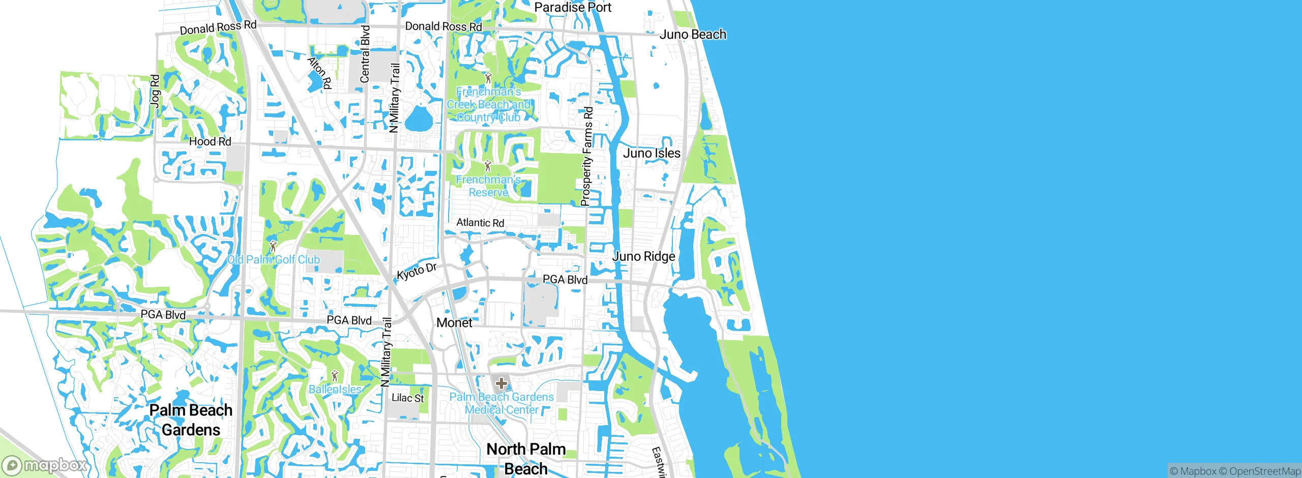 Map showing approximate location