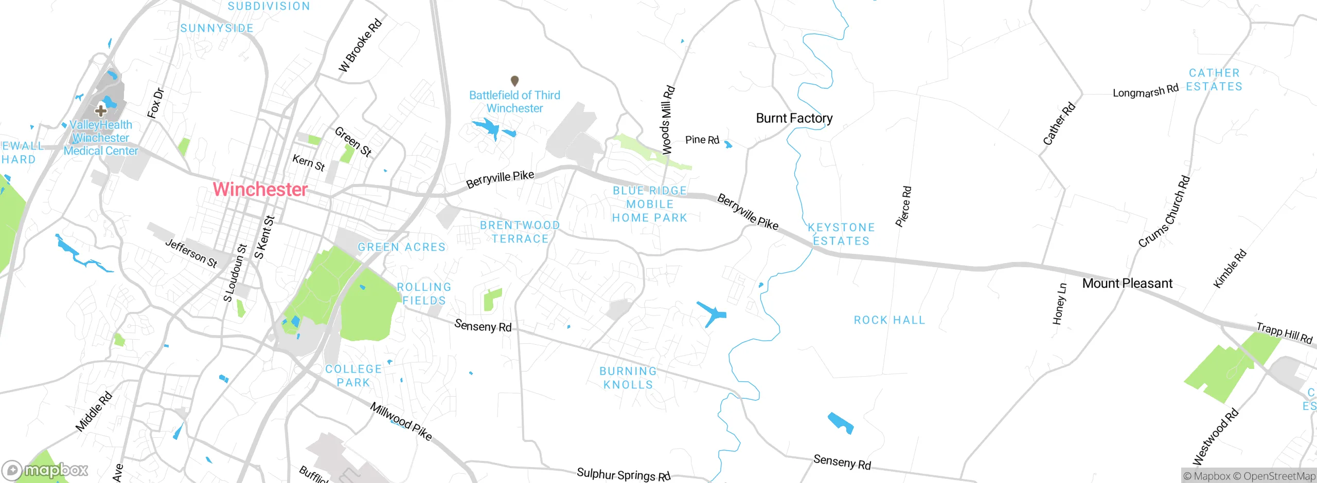 Map showing approximate location