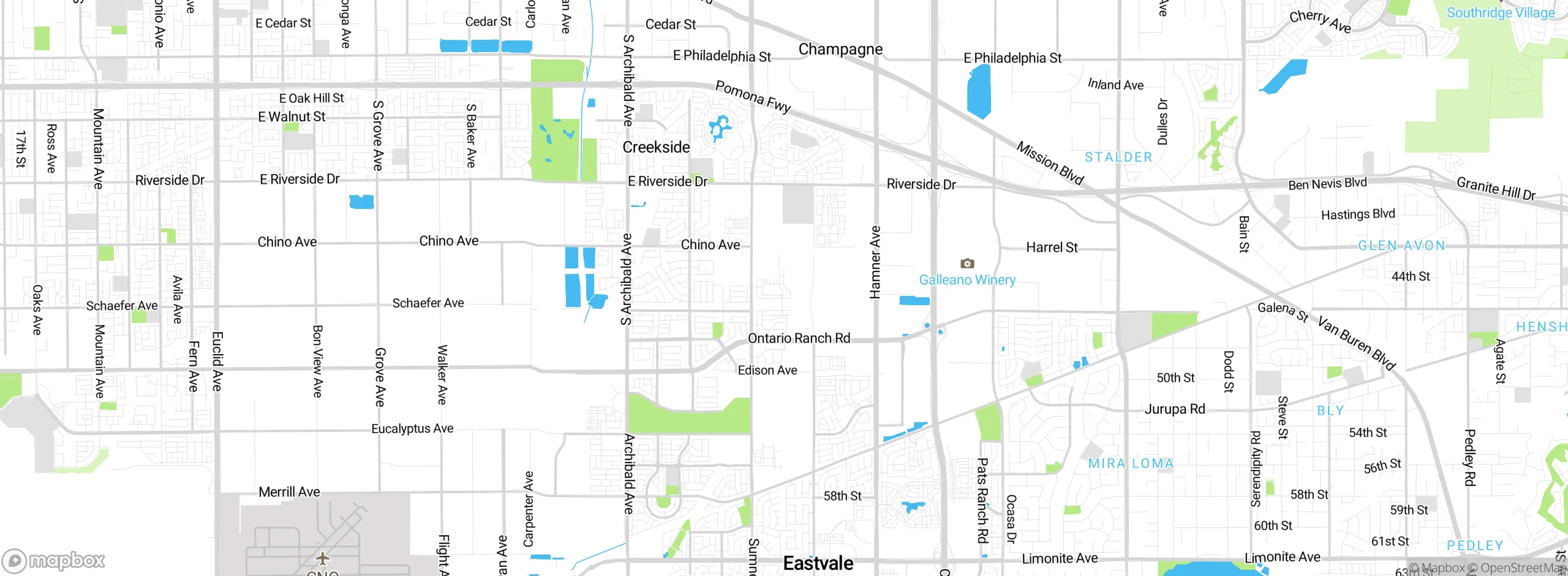 Map showing approximate location