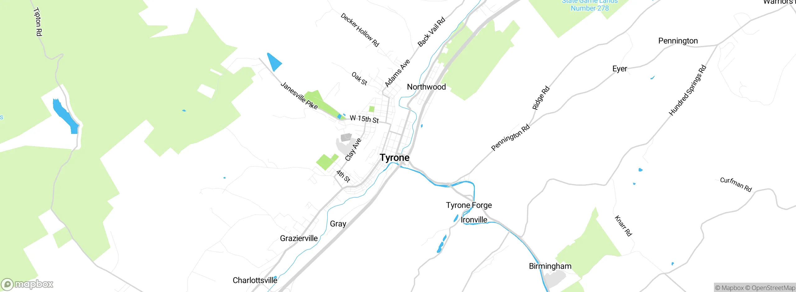 Map showing approximate location