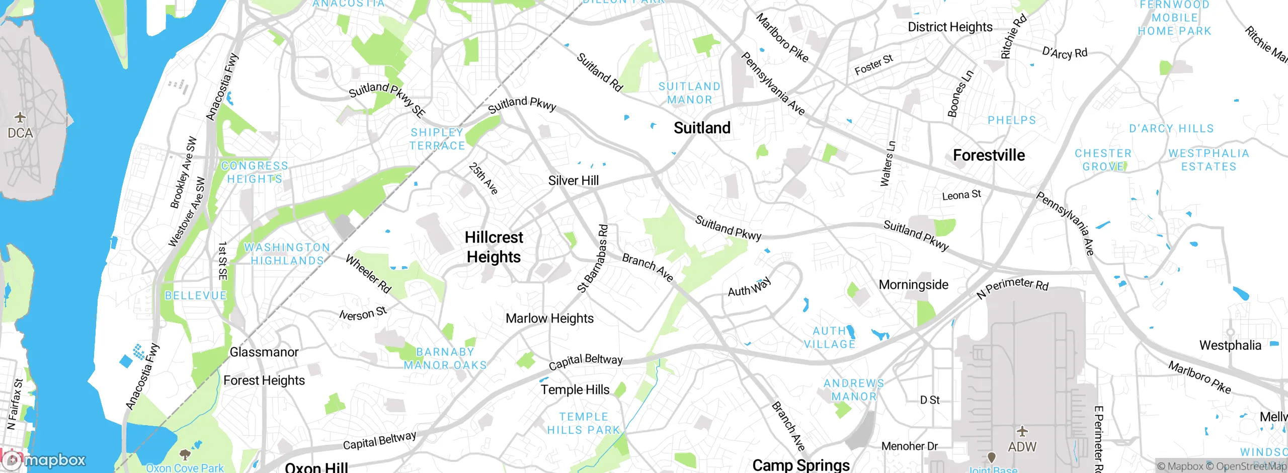Map showing approximate location