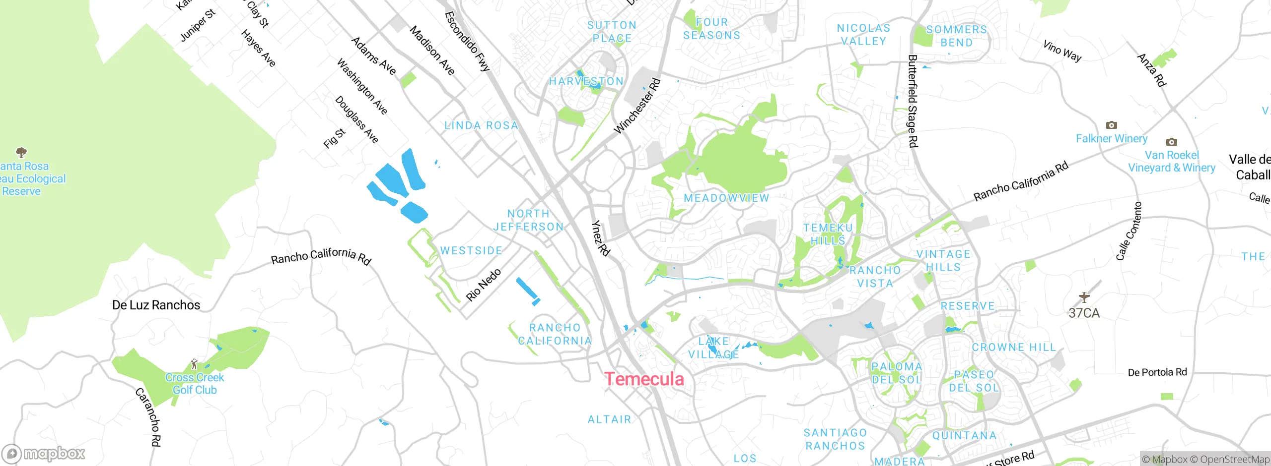 Map showing approximate location