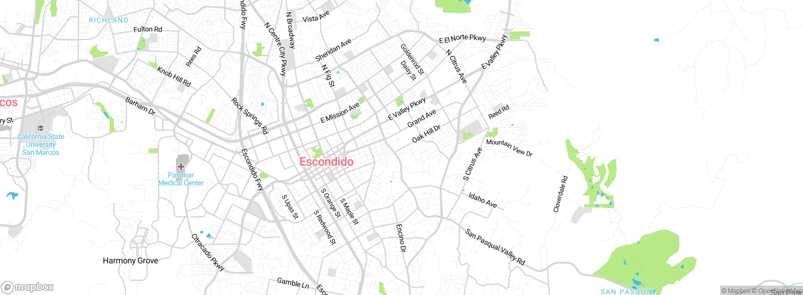 Map showing approximate location