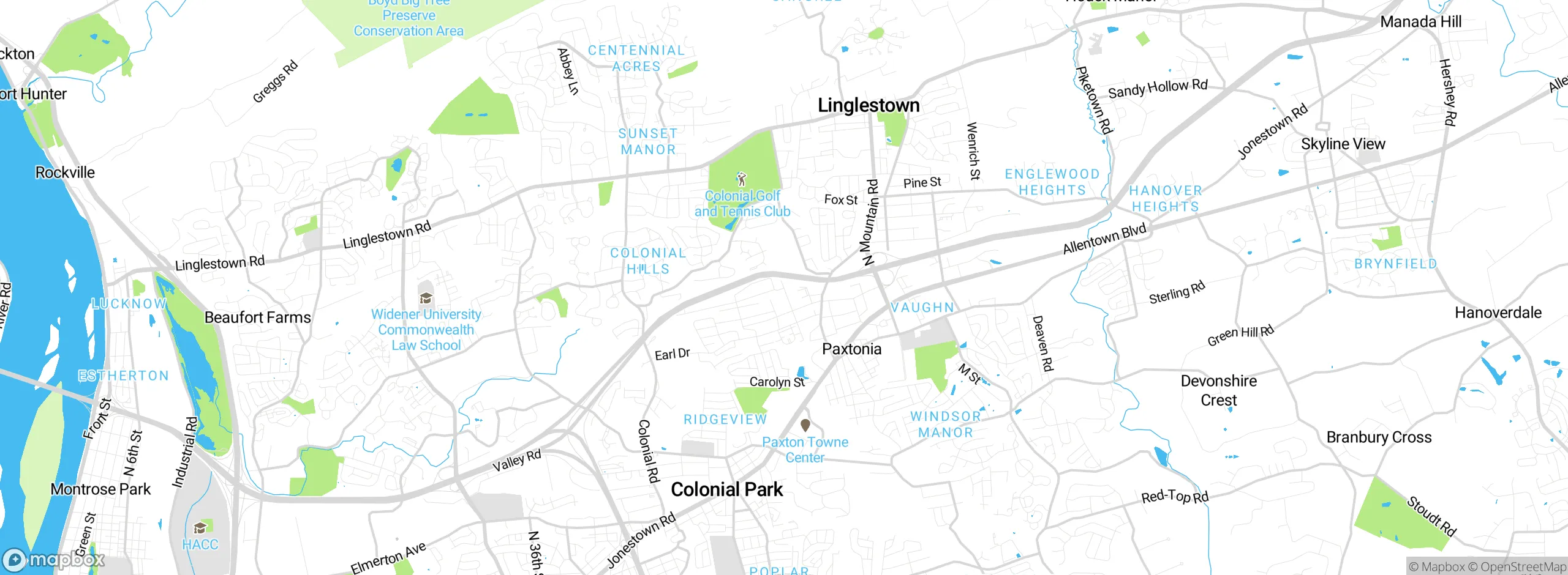 Map showing approximate location