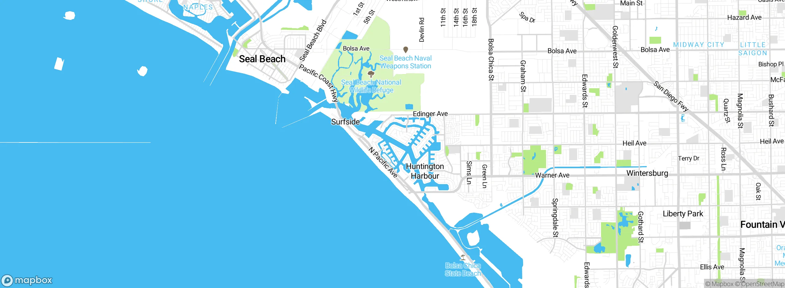 Map showing approximate location