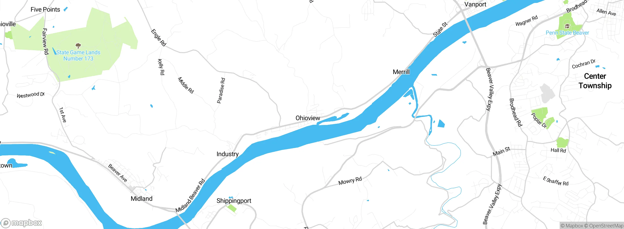 Map showing approximate location