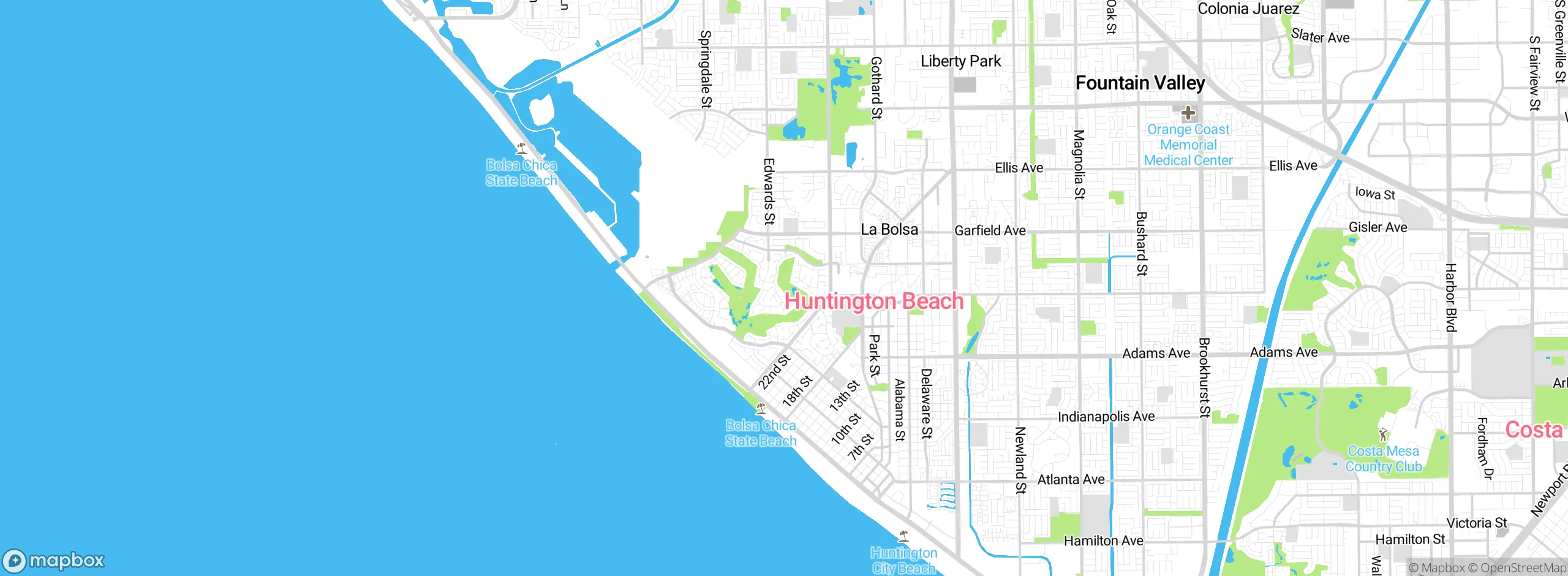 Map showing approximate location