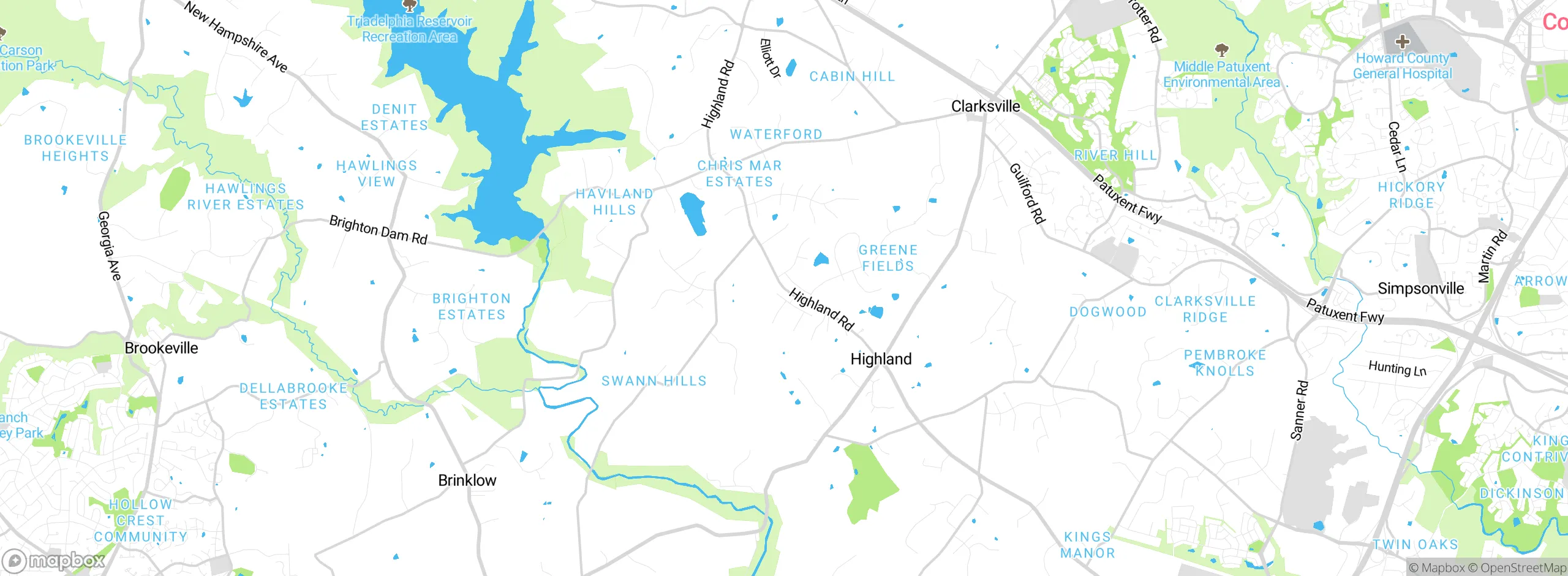 Map showing approximate location