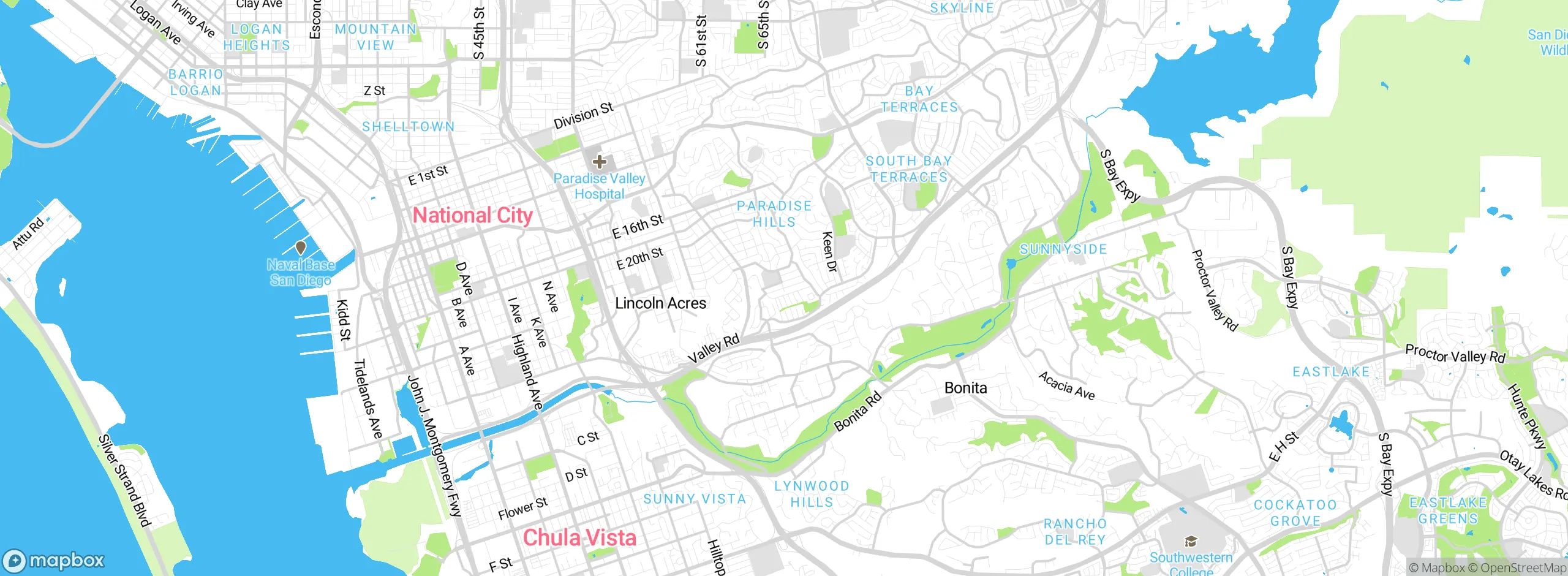 Map showing approximate location
